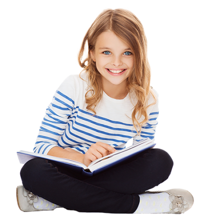 Mädchen mit Buch Mädchen mit Buch